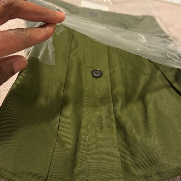 BNWT Banana Republic Twill Aline Khaki Green Midi Skirt Size 12  Sold Out - Picture 4 of 6